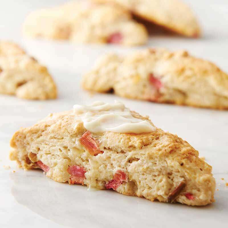 Rhubarb Ginger Cream Scones Image 