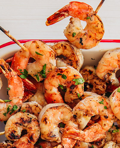grilled garlic butter shrimp