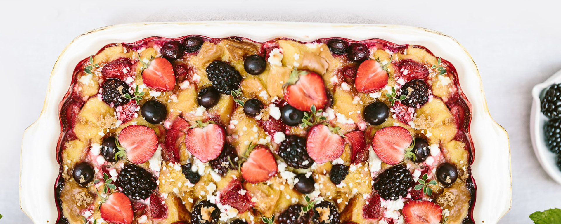 Maple Sweetened Mixed Berry Goat Cheese Bread Pudding Recipe Vermont Creamery