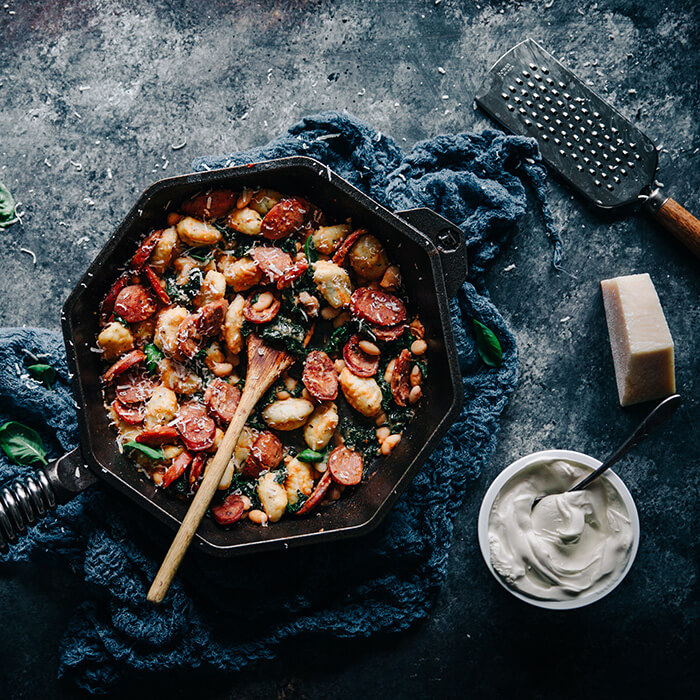 Gnocchi with Sausage and Kale
